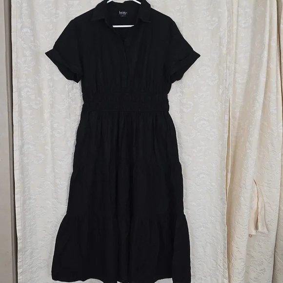 Nicole Miller Black Midi Dress - Picture 1 of 9